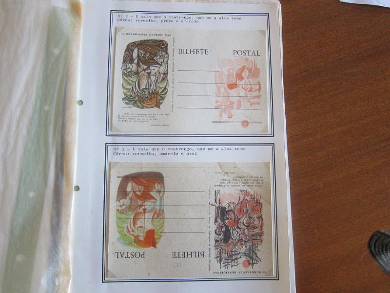 0022 (21).JPG -     Lote:    22      Inteiros Postais      Lotes Especiais       Descrição:      Portugal    1960 &mdash; 5.º Centenário da Morte do Infante D. Henrique. OM146, tipos A, B. C e D. Estudo especializado com 44 provas progressivas e de cor de toda a emissão. Único conjunto conhecido.         PRV       Valor Base:     &euro; 500,00     Valor Venda:     Retirado     